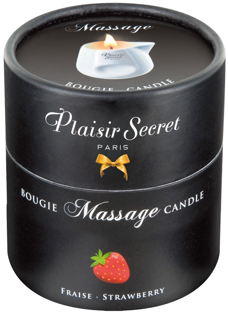 Plaisir Secrets Massage Candle Strawberry 80ml masažo žvakė