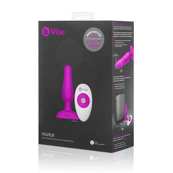 B-Vibe - Novice Remote Control Plug Fuchsia Analinis kai&scaron;tis &ndash; nuotrauka 9