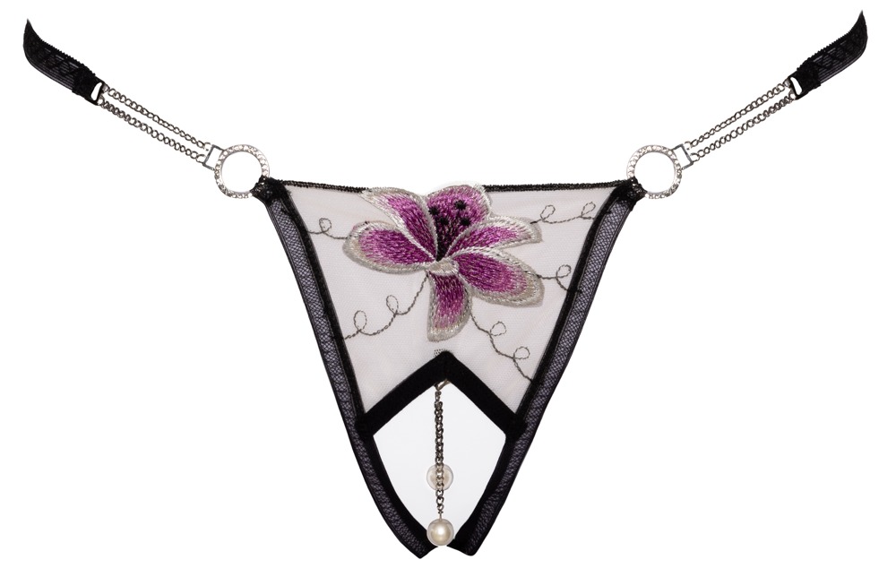 Cottelli lingerie String Flower S/M kelnaitės, stringai &ndash; nuotrauka 5