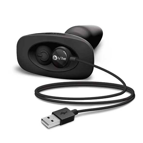 B-Vibe - Rimming Remote Control Plug 2 Black Analinis kai&scaron;tis &ndash; nuotrauka 6