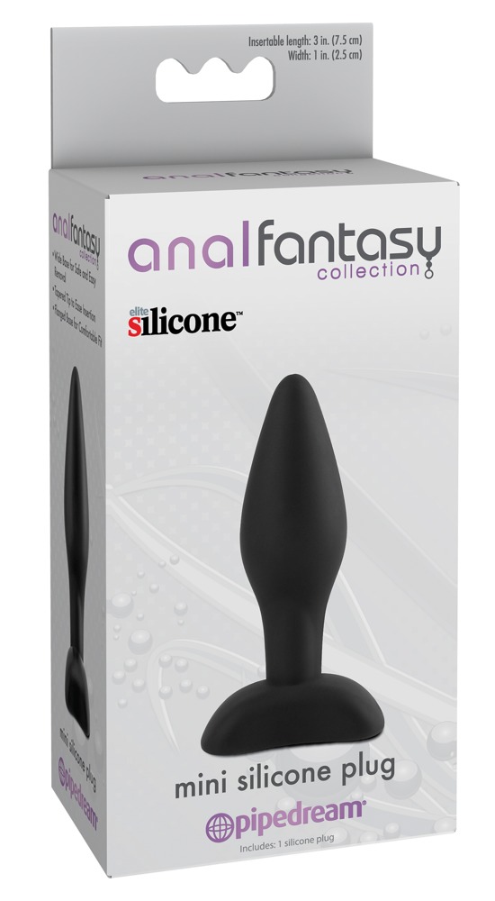 Anal Fantasy Collection afc Mini Silicone Plug Black Analinis kaištis