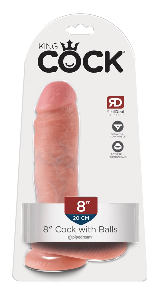 King Cock 8 inch Cock Balls Fl realistiškas dildo