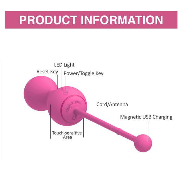 Magic Motion - Smart Kegel Master Balls Pink i&scaron;manusis vibratorius &ndash; nuotrauka 7