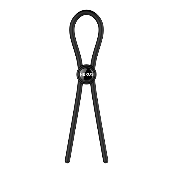 Nexus - Forge Single Adjustable Lasso Silicone Cock Ring Black Penio žiedas - užveržėjas