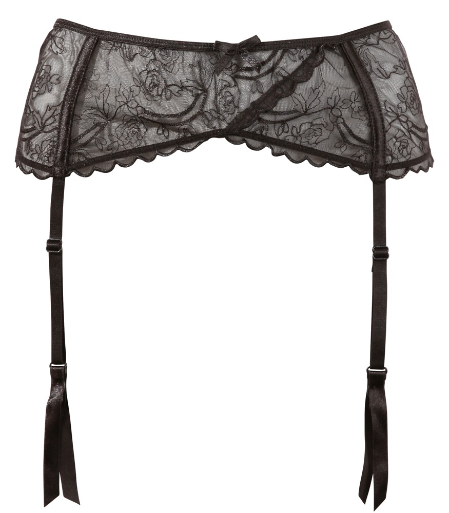 Cottelli lingerie Suspender Belt black S Plius dydžio seksuali apranga &ndash; nuotrauka 3