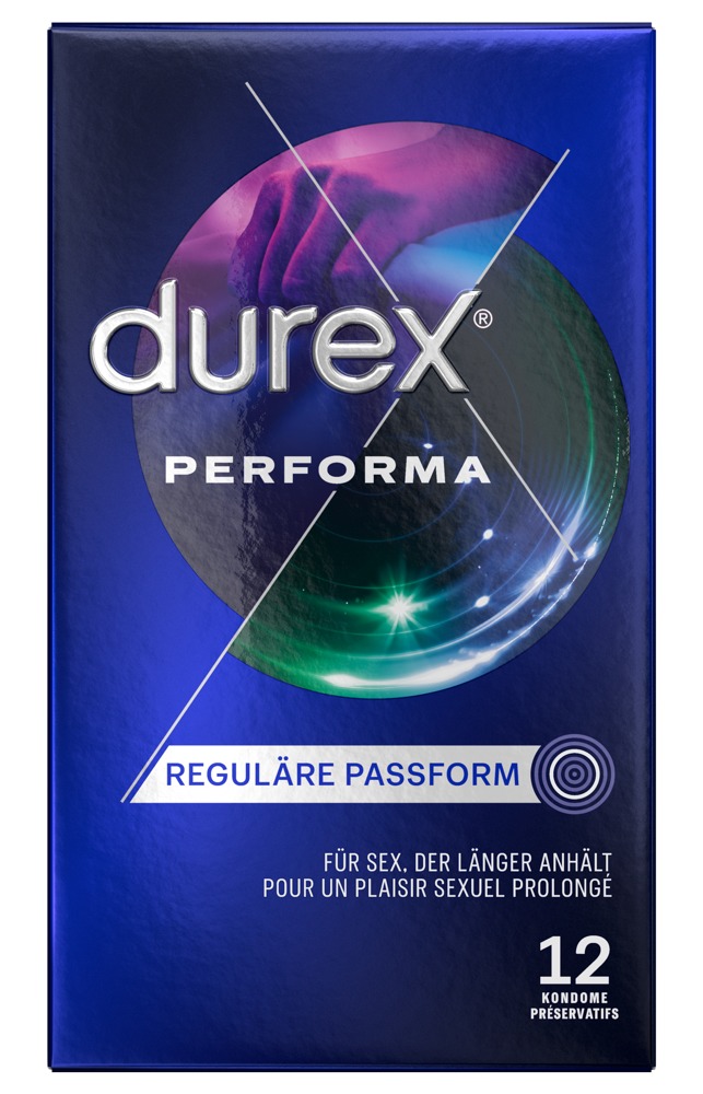 Durex Performa 12 pcs Papildomai lubrikuoti prezervatyvai