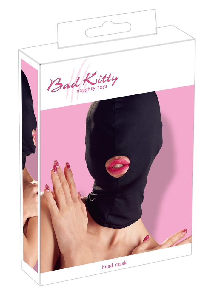 Bad Kitty Head mask mouth black bk moteriška fetish apranga