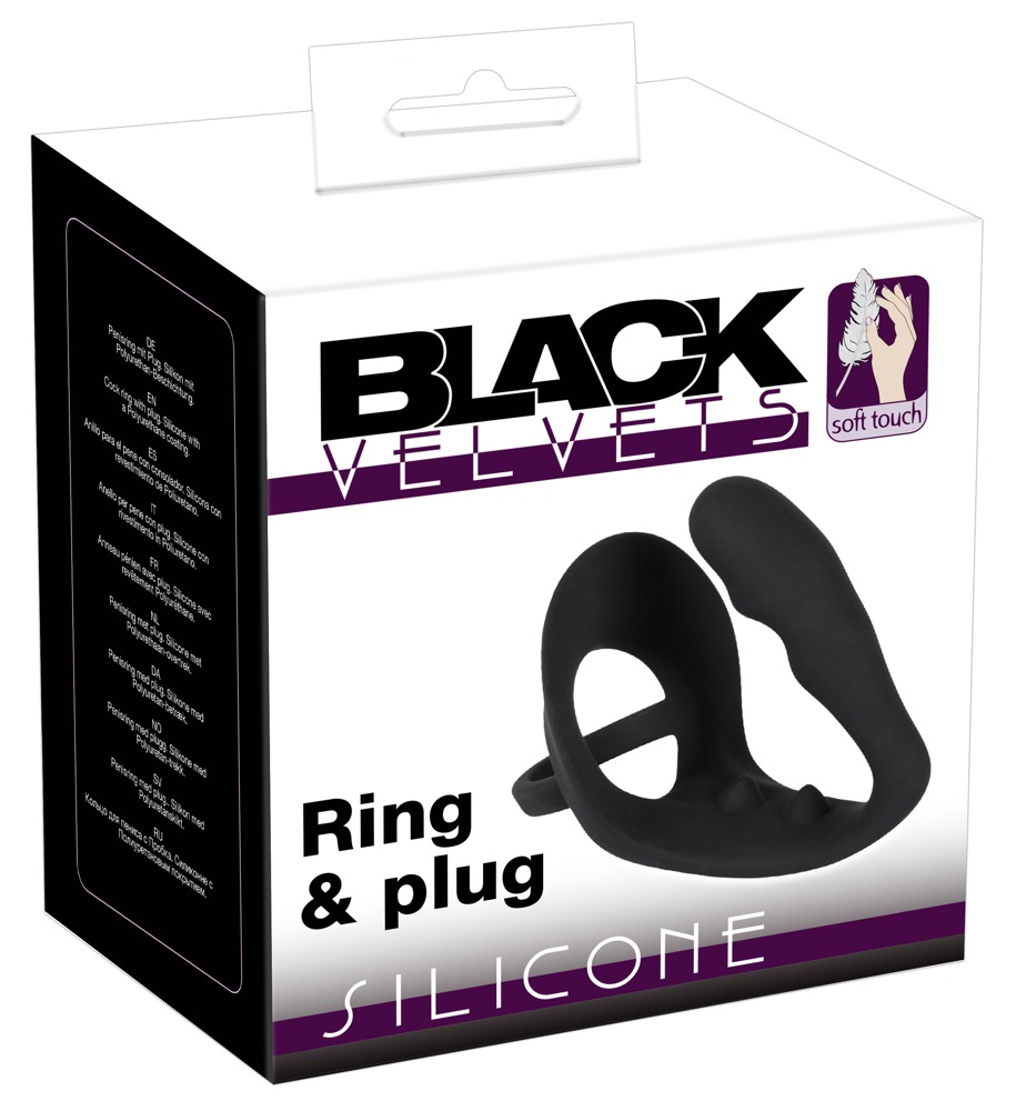 Black Velvets Ring & Plug analinis dildo