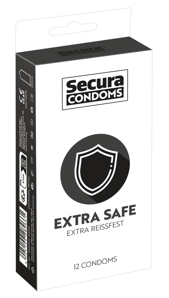 Secura Condoms Secura Extra Safe 12pcs Box Prezervatyvai