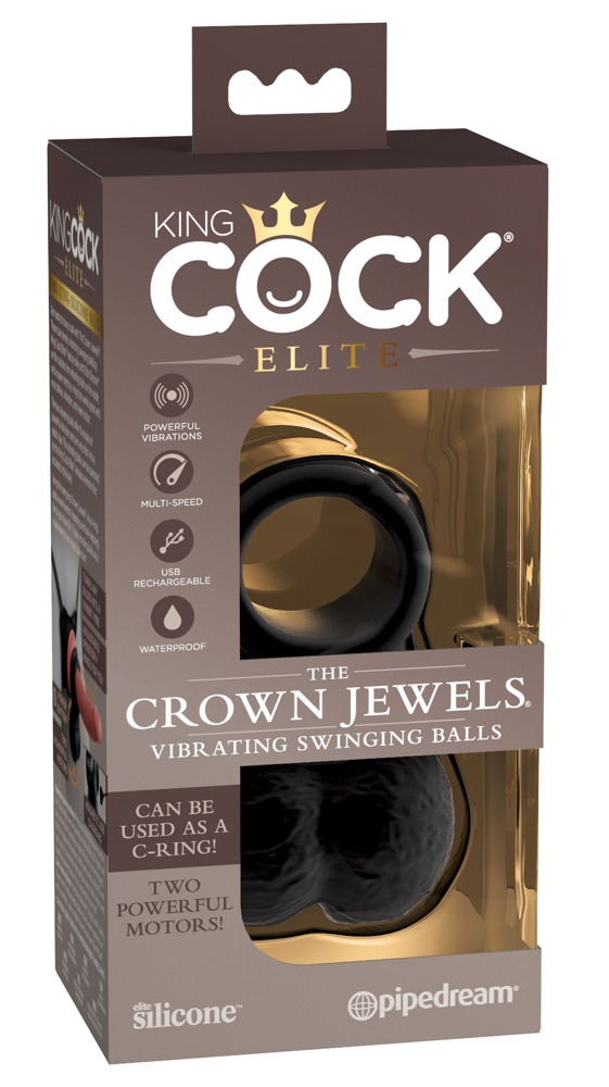 King Cock Elite kce tcj Vibrating Swinging Bal Pakraunamas vibruojantis penio žiedas