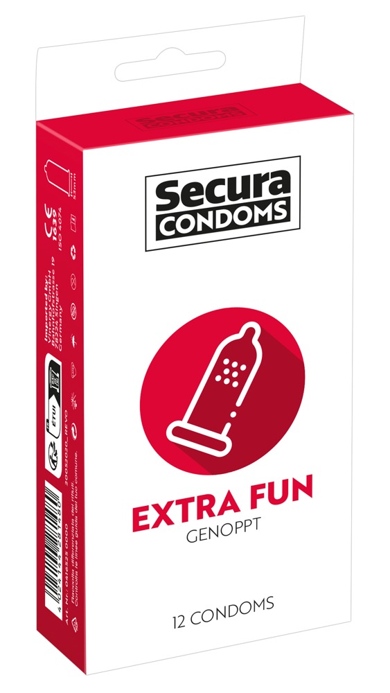 Secura Condoms Secura Extra Fun 12pcs Box Prezervatyvai
