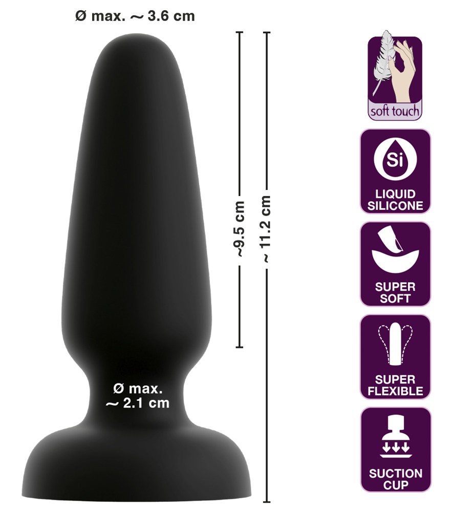 Black Velvets Silicone Plug M Analinis kai&scaron;tis &ndash; nuotrauka 6
