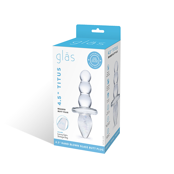 Glas - Titus Beaded Glass Butt Plug Stiklinis analinis žaislas &ndash; nuotrauka 7