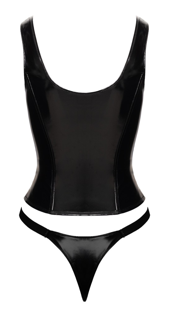 Black Level Vinyl Corset M Seksuali lateksinė apranga &ndash; nuotrauka 7