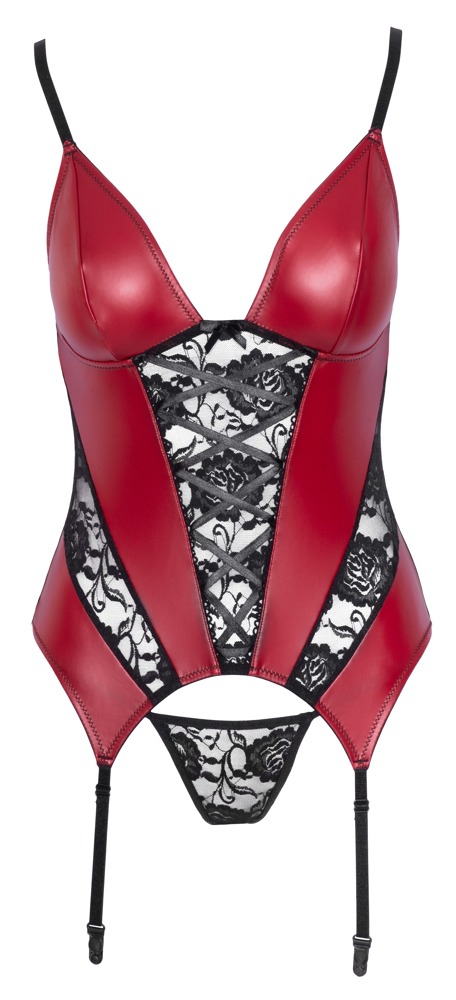 Cottelli lingerie Basque red/black S Seksuali liemenėlė &ndash; nuotrauka 4