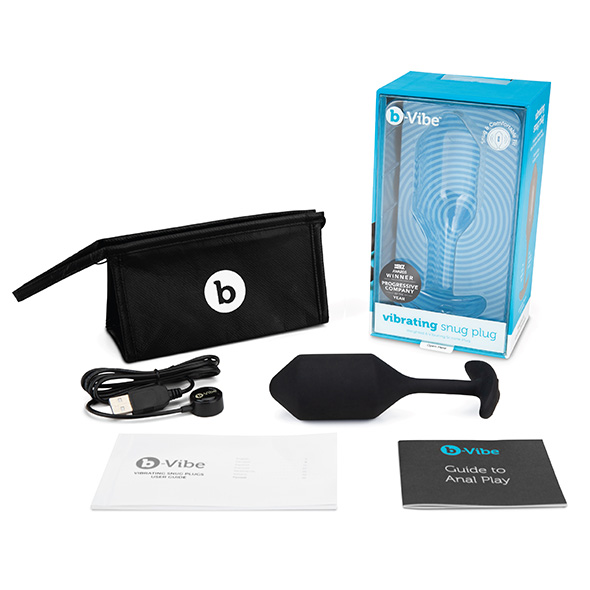 B-Vibe - Vibrating Snug Plug 4 (XL) Black Analinis kai&scaron;tis &ndash; nuotrauka 9