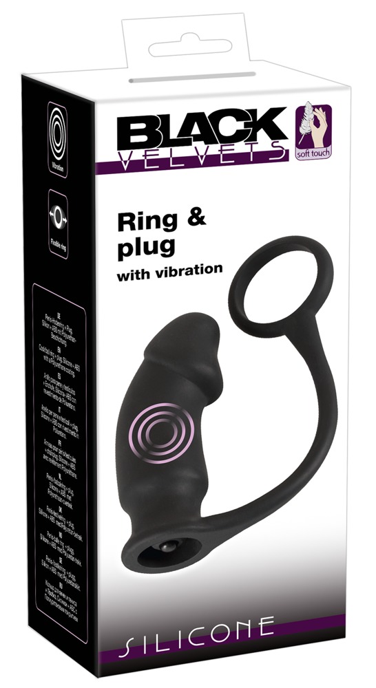 Black Velvets Ring + Plug analinis dildo