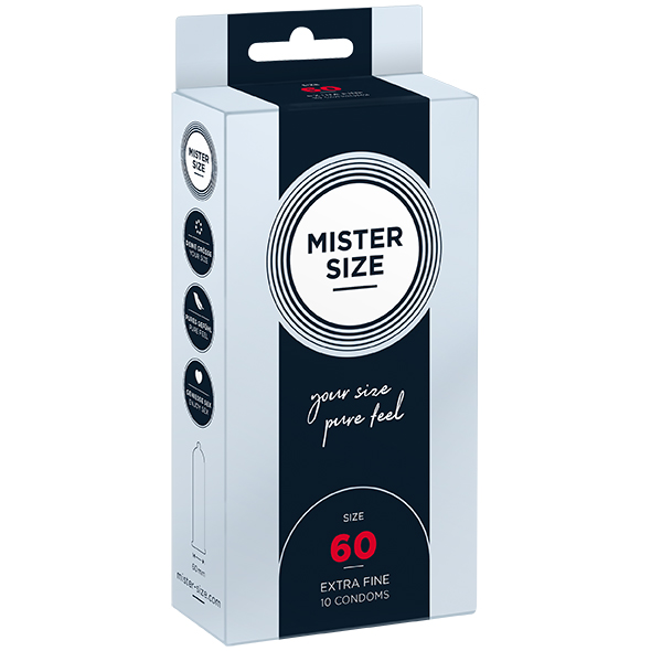 Mister Size - 60 mm Condoms 10 Pieces Nestandartinio dydžio prezervatyvai