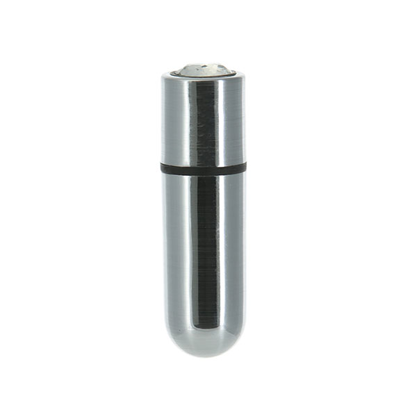 PowerBullet - First Class Mini Bulllet with Crystal 9 Function Silver bullet vibratorius
