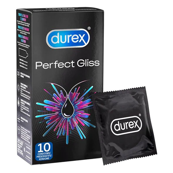 Durex - Perfect Gliss Condoms 10 pcs klasikiniai prezervatyvai