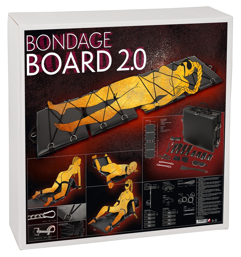 Bondage Board 2.0 pančiai, virvė, antrankiai