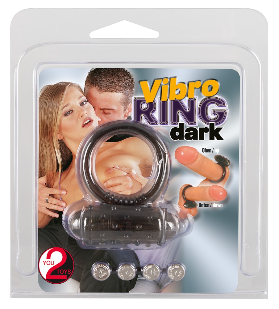 You2Toys Vibro Ring Dark vibruojantis penio žiedas su elementais