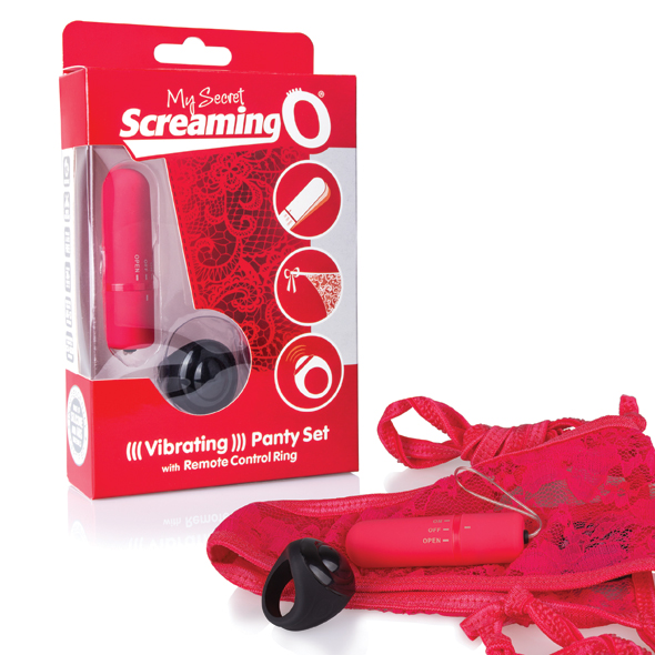 The Screaming O - Remote Control Panty Vibe Red vibruojančios kelnaitės