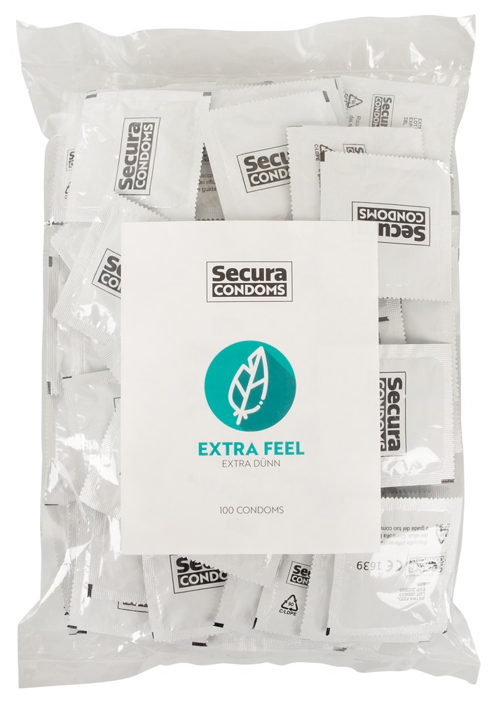 Secura Condoms Secura Extra Feel 100pcs Bag Prezervatyvai