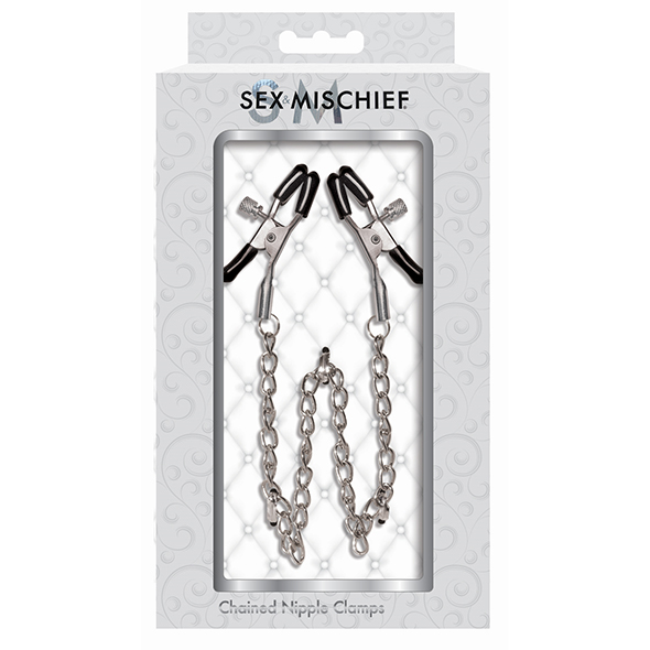 Sex & Mischief S&M - Chained Nipple Clamps spenelių spaustukai &ndash; nuotrauka 2