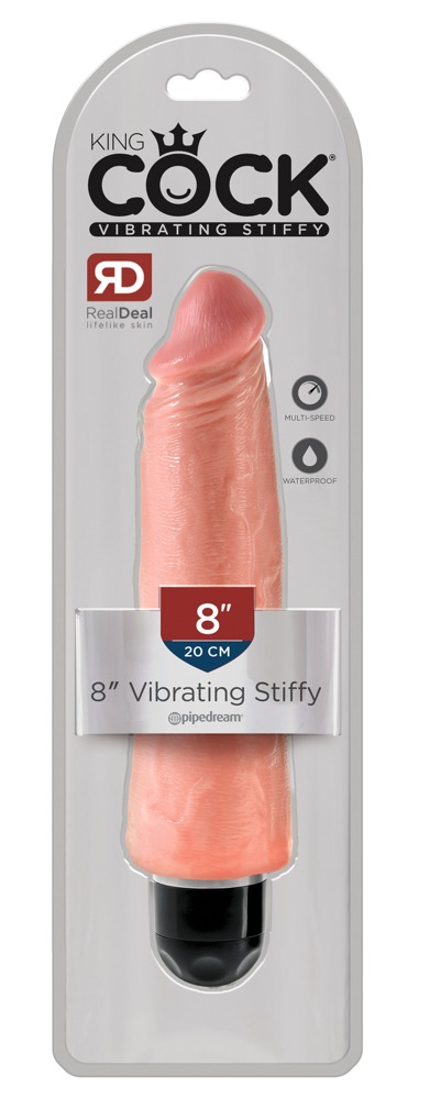 King Cock kc 8" Vibrating Stiffy 8" tikroviškas vibratorius