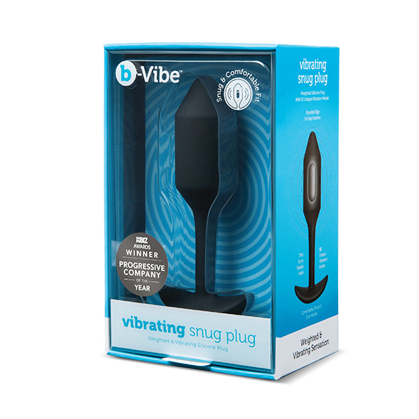 B-Vibe - Vibrating Snug Plug 2 (M) Black Analinis kai&scaron;tis &ndash; nuotrauka 7
