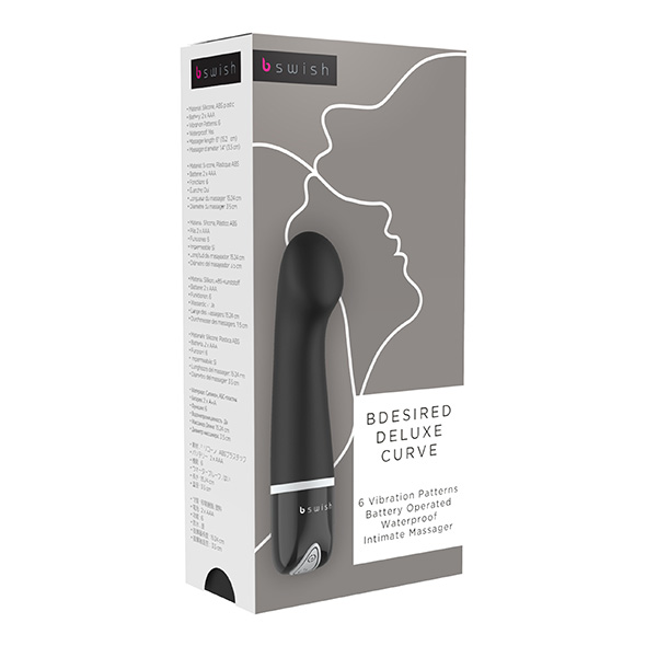 B Swish - bdesired Deluxe Curve Vibrator Black G ta&scaron;ko vibratorius &ndash; nuotrauka 2