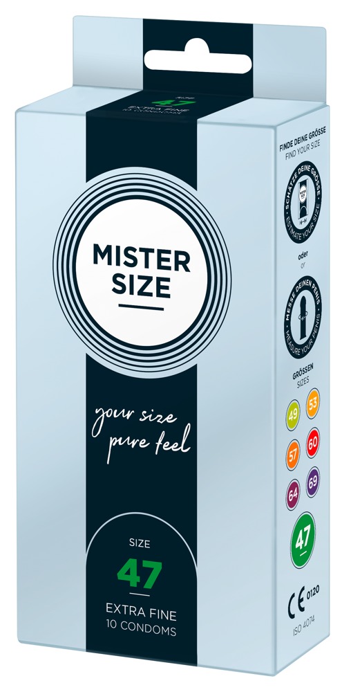 Mister Size 47mm pack of 10 Nestandartinio dydžio prezervatyvai &ndash; nuotrauka 2