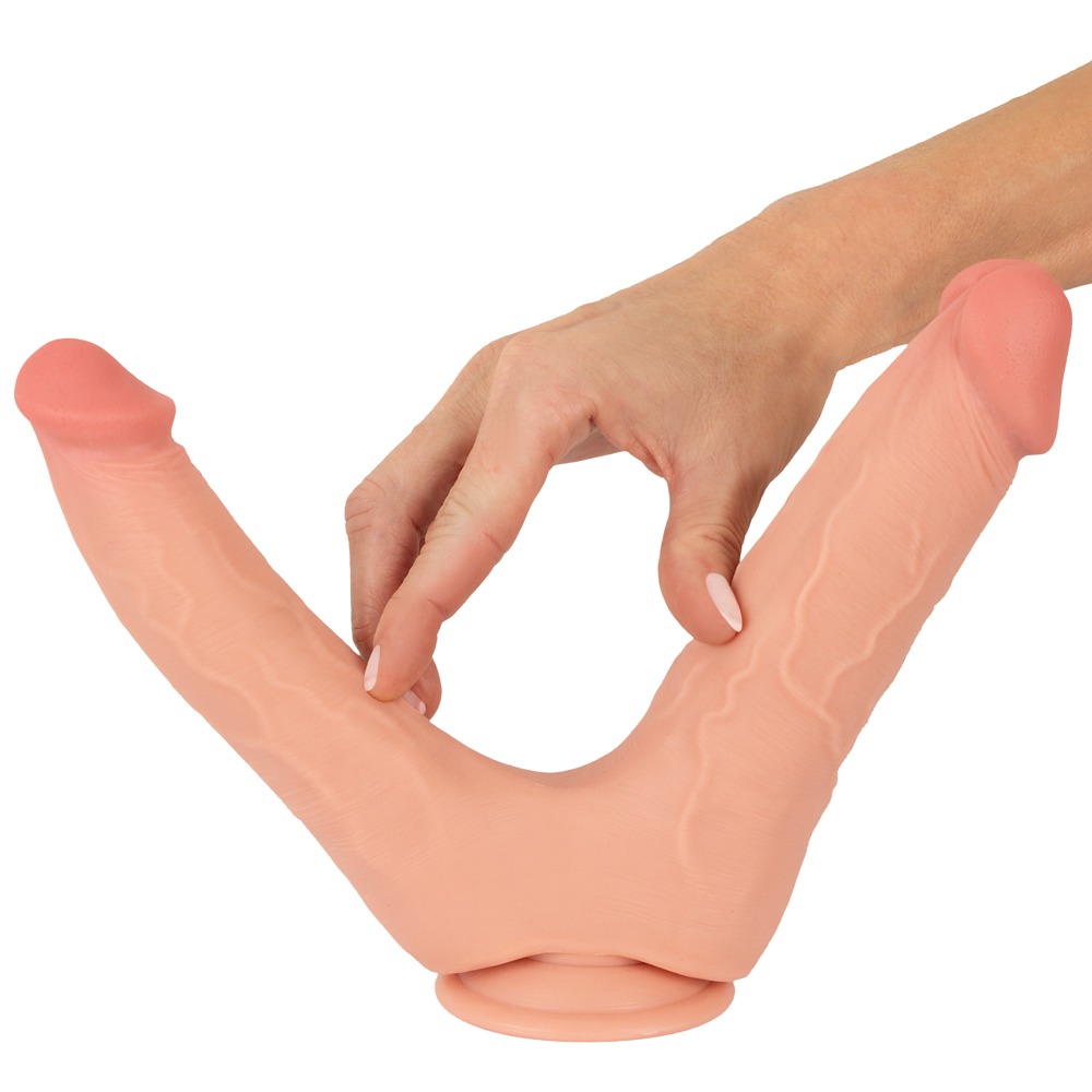 Nature Skin Bendable Double Pe dvigubas dildo &ndash; nuotrauka 11