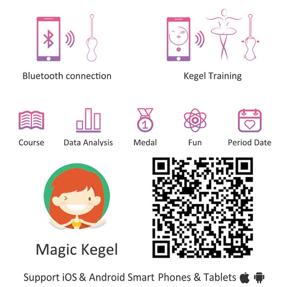 Magic Motion - Smart Kegel Master Balls Pink i&scaron;manusis vibratorius &ndash; nuotrauka 8