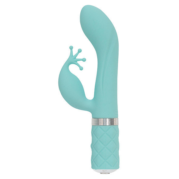 Pillow Talk - Kinky Rabbit & G-Spot Vibrator Teal vibratorius kiškutis