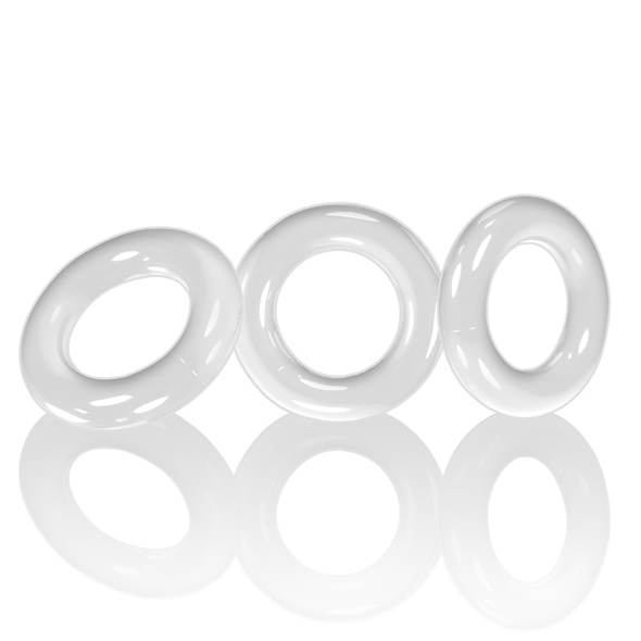 Oxballs - Willy Rings 3-pack Cockrings White Penio žiedas - užveržėjas