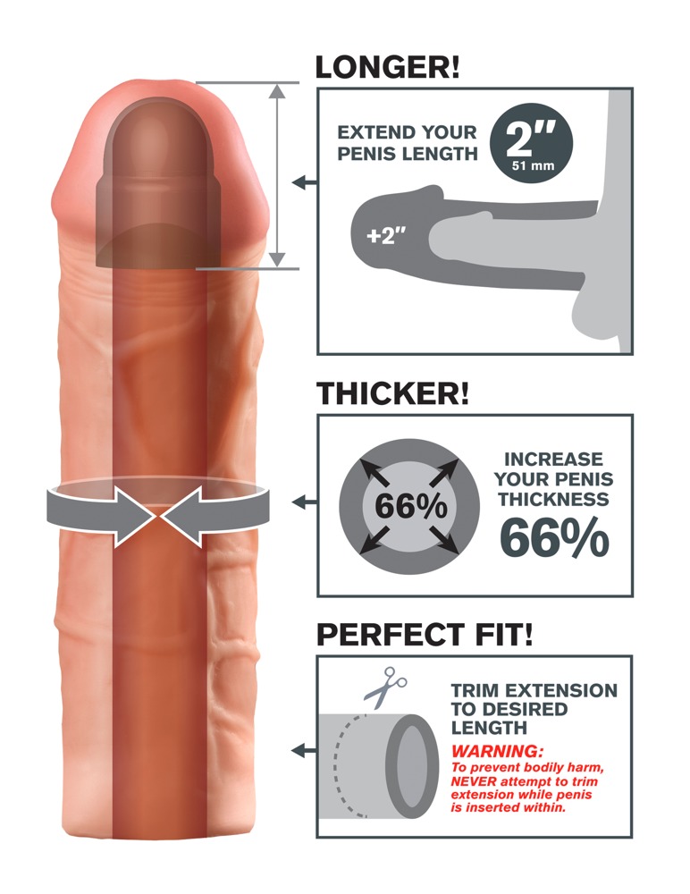 Fantasy X-tensions fxt Mega 2" Extension Light Penio mova, antgalis &ndash; nuotrauka 4