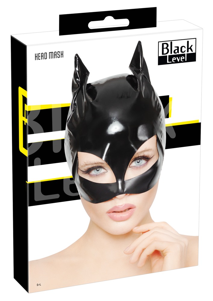 Black Level Vinyl Cat Mask S-L Seksuali lateksinė apranga