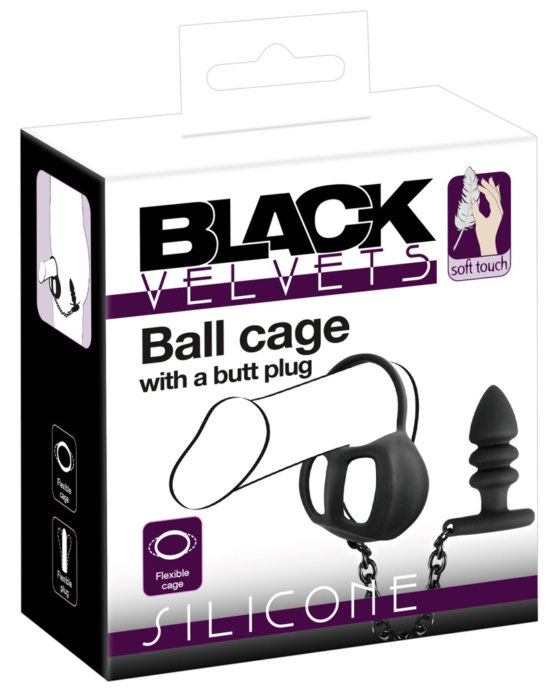 Black Velvets Ball cage with a penio narvas