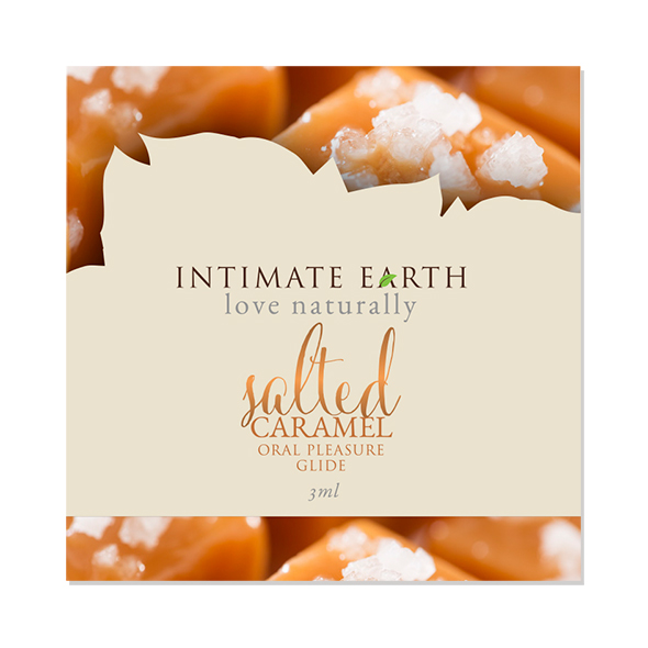 Intimate Earth - Natural Flavors Glide Salted Caramel Foil 3 ml oralinis lubrikantas