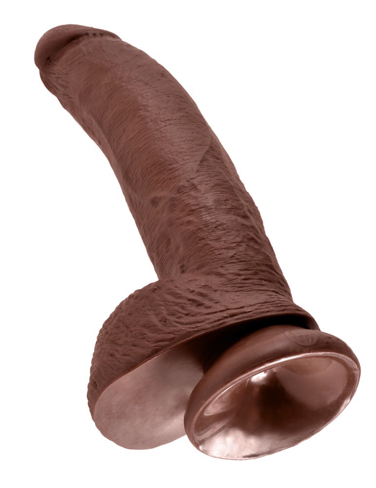 King Cock kc 9" Cock with Balls Brown realisti&scaron;kas dildo &ndash; nuotrauka 5