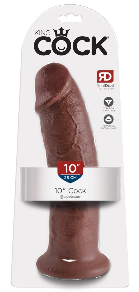 King Cock kc 10" Cock Brown realistiškas dildo