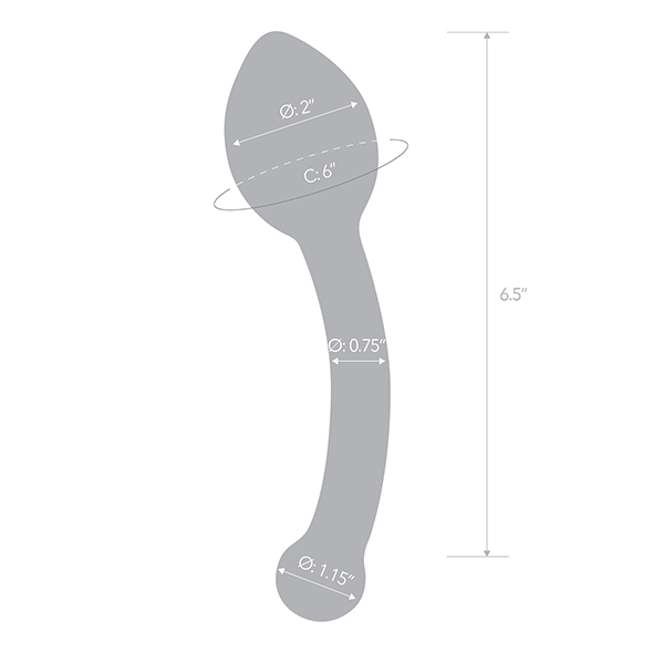 Glas - Pure Indulgence Glass Anal Slider Stiklinis analinis žaislas &ndash; nuotrauka 8