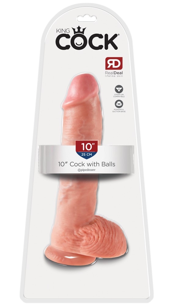 King Cock balls 10inch 26.7cm realistiškas dildo