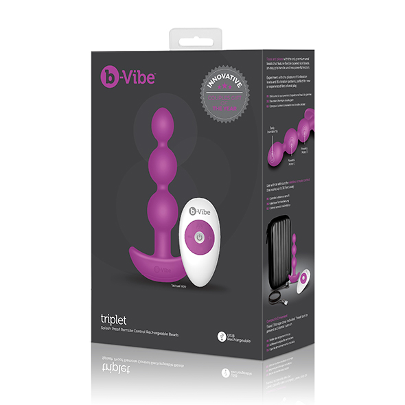 B-Vibe - Triplet Anal Beads Fuchsia Analinis kamuoliukas - rutuliukas &ndash; nuotrauka 10