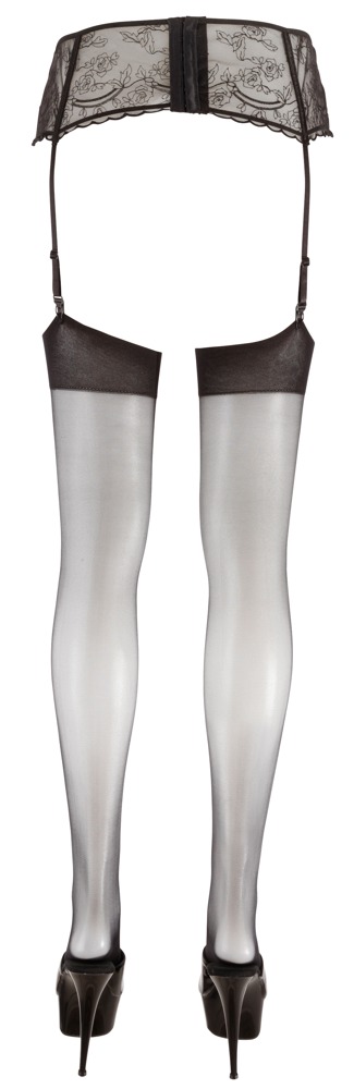 Cottelli legwear Stockings black 7 Prisegamos kojinės &ndash; nuotrauka 4