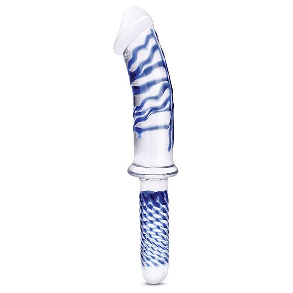 Glas - Realistic Double Ended Glass Dildo with Handle stiklinis dildo
