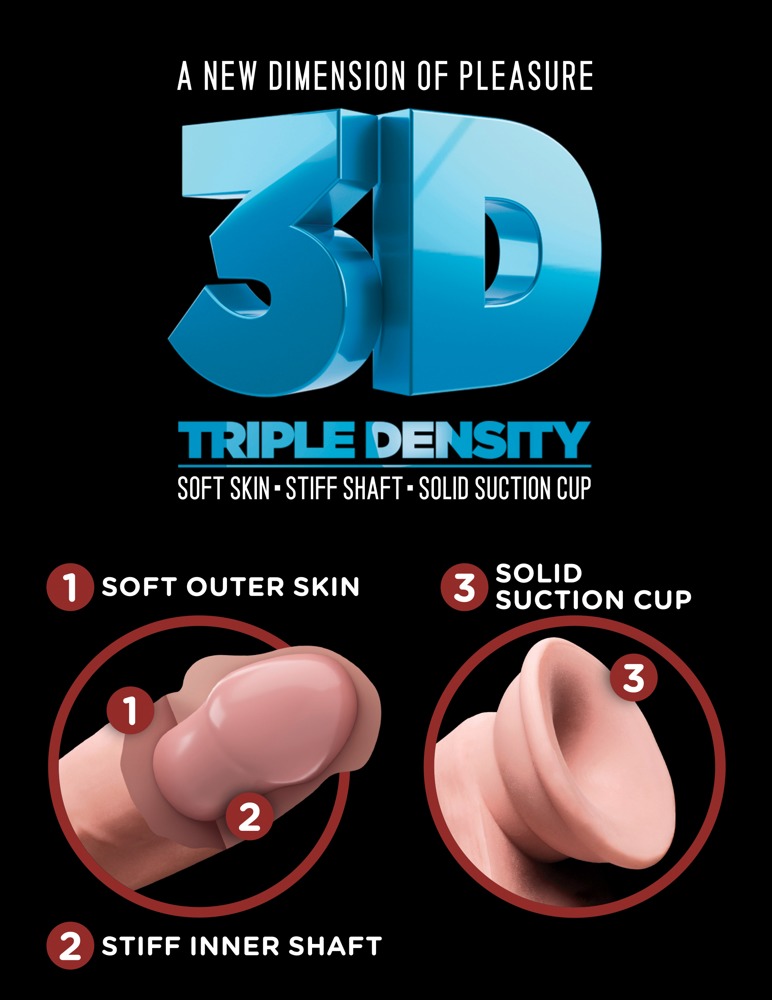 King Cock Plus kcp 9 Triple Density Cock realisti&scaron;kas dildo &ndash; nuotrauka 7