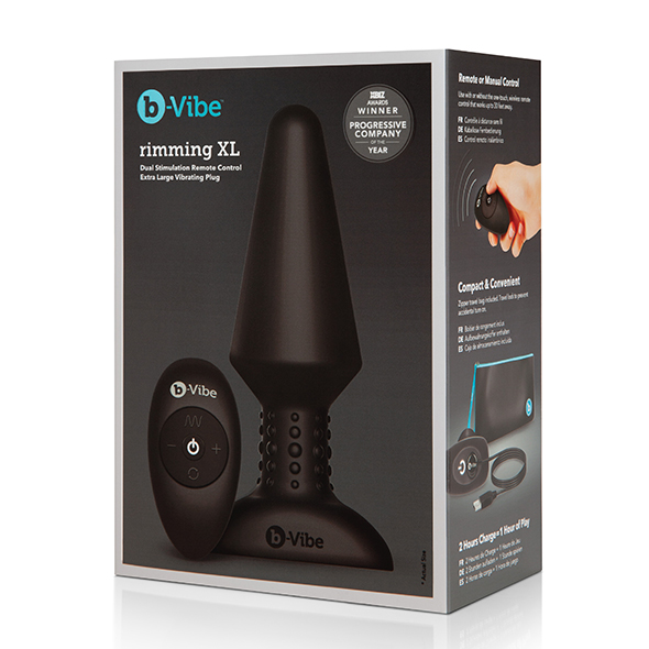 B-Vibe - Rimming Remote Control Plug xl Black Analinis kai&scaron;tis &ndash; nuotrauka 12